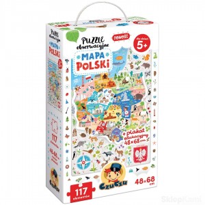 CZUCZU PUZZLE OBSERWACYJNE MAPA POLSKI 5+