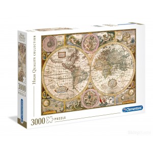 CLEMENTONI 33531 PUZZLE 3000 STARA MAPA ŚWIATA