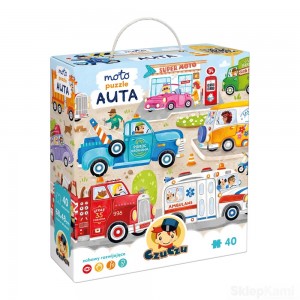 CZUCZU MOTO PUZZLE AUTA 40 EL. 3+ CZU CZU