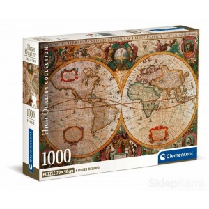 CLEMENTONI 39706 PUZZLE 1000 EL. MAPA ŚWIATA ANTYCZNEGO