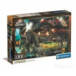 CLEMENTONI 39856 PUZZLE 1000 COMPACT JURASSIC WORLD