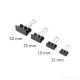 BINDER CLIPS KLIP D.RECT SET 15/19/25/32 MM 4x12 48 SZT.