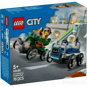 LEGO CITY 60459 ZESTAW WYŚCIGÓWEK SAMOLOT KONTRA ŁÓŻKO SZPITALNE