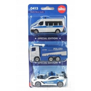SIKU 0413 POJAZDY POLICYJNE POLICJA 3szt