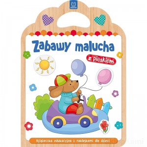 ZABAWY MALUCHA Z PIESKIEM KSIĄŻECZKA EDUKACYJNA Z NAKLEJKAMI AKSJOMAT