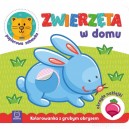 ZWIERZĘTA W DOMU KOLOROWANKA Z GRUBYM OBRYSEM NAKLEJKI AKSJOMAT