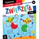 ZWIERZĘTA W ZOO WYKLEJANKA, RYSOWANKA Z FIGURAMI 4+ AKSJOMAT