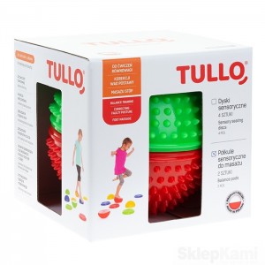 TULLO 477 PÓŁKULA SENSORYCZNA CZERWONY I ZIELONY JEŻ 2 SZT MASAŻ