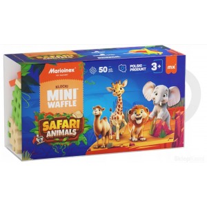 MARIOINEX 907092 MINI WAFLE ANIMALS SAFARI 50 EL.