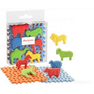 MARIOINEX 907412 MINI WAFLE ANIMALS ZWIERZĘTA + PODSTAWY 8 EL.