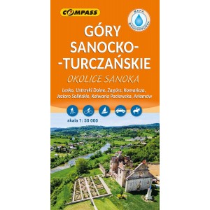 MAPA GÓRY SANOCKO-TURCZAŃSKIE OKOLICE SANOKA 1:50 000 LAMINOWANA COMPASS