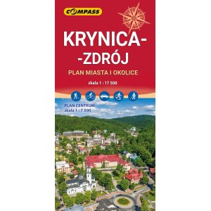 MAPA KRYNICA-ZDRÓJ PLAN MIASTA I OKOLICE 1:17 500 COMPASS