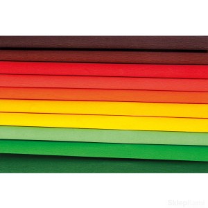 BIBUŁA MARSZCZONA 25x200 JESIEŃ KOLORY JESIENI MIX 10 ROLEK HAPPY COLOR