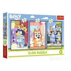 TREFL 34890 PUZZLE 3x50 EL. RODZINA BLUEY