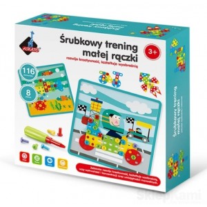 ASKATO ŚRUBKOWY TRENING MAŁEJ RĄCZKI MOZAIKA ZE ŚRUBOKRĘTEM 3+