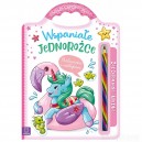 WSPANIAŁE JEDNOROŻCE ZACZAROWANA KREDKA MALOWANKA Z NAKLEJKAMI AKSJOMAT