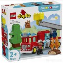 LEGO DUPLO 10473 W&Oacute;Z STRAŻACKI Z WĘŻEM I STRAŻAKIEM