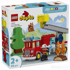 LEGO DUPLO 10473 W&Oacute;Z STRAŻACKI Z WĘŻEM I STRAŻAKIEM