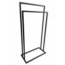 STOJAK NA RĘCZNIK RĘCZNIKI ŁAZIENKOWY METALOWY LOFT DWA POZIOMY CZARNY