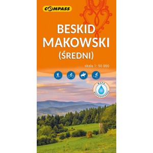 MAPA BESKID MAKOWSKI 1:50 000 LAMINOWANA