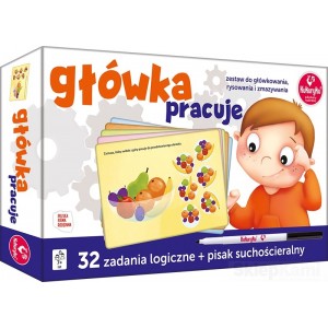 KUKURYKU GŁ&Oacute;WKA PRACUJE 32 ZADANIA LOGICZNE + PISAK SUCHOŚCIERALNY