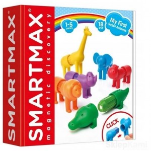 SMARTMAX MY FIRS SAFARI ANIMALS KLOCKI MAGNETYCZNE ZWIERZĘTA SAFARI IUVI