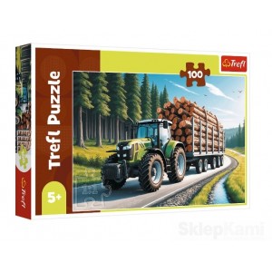 TREFL 16493 PUZZLE 100 CIĄGNIK LEŚNY