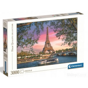CLEMENTONI 33039 PUZZLE 3000 EL. IRON LADY IN PINK WIEŻA EIFFLA PARYŻ