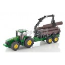 SIKU 1954 Traktor z przyczepa leśną